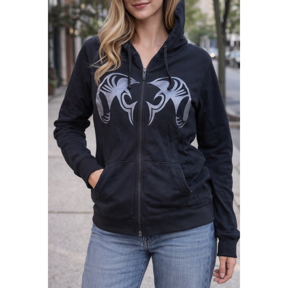 Kuiu Women's Black Full Zip‎ Hoodie Graphic Logo Athleisure Size Small